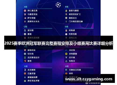 2025赛季欧洲冠军联赛完整赛程安排及小组赛淘汰赛详细分析